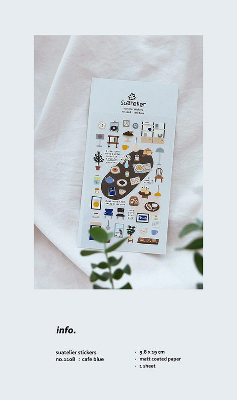 Planner Stickers [1108 cafe blue]