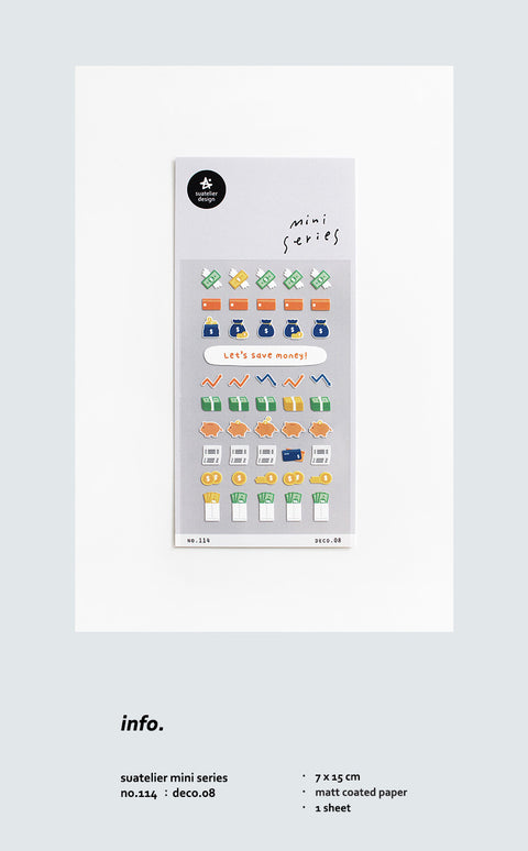 Planner Sticker [114 deco.08] | Money, Coin Bank