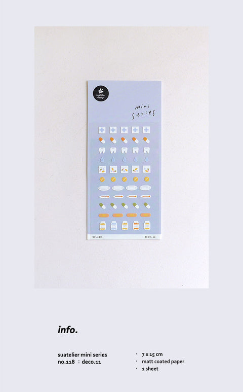 Planner Sticker [118 deco.11] | Medicine