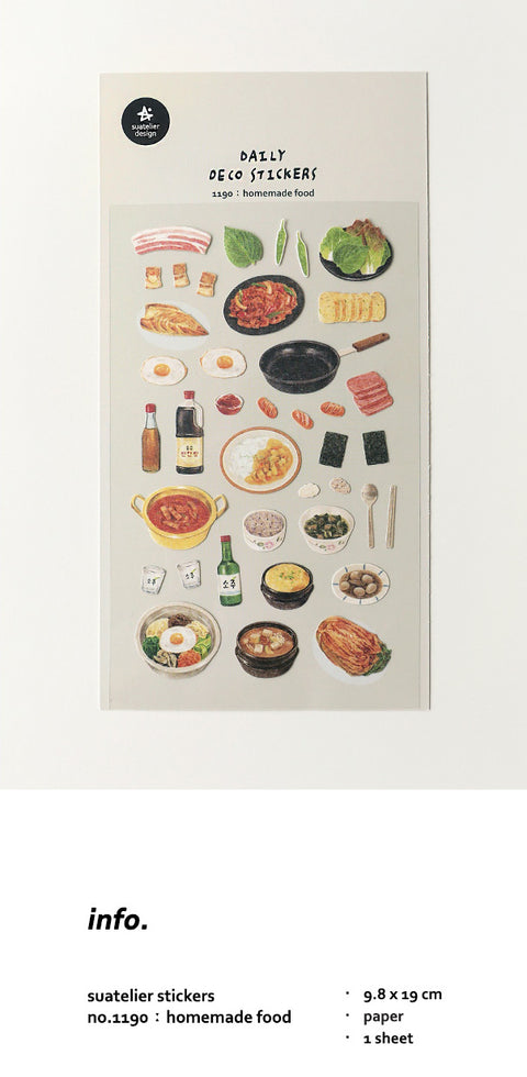 Planner Stickers [1190 homemade food]