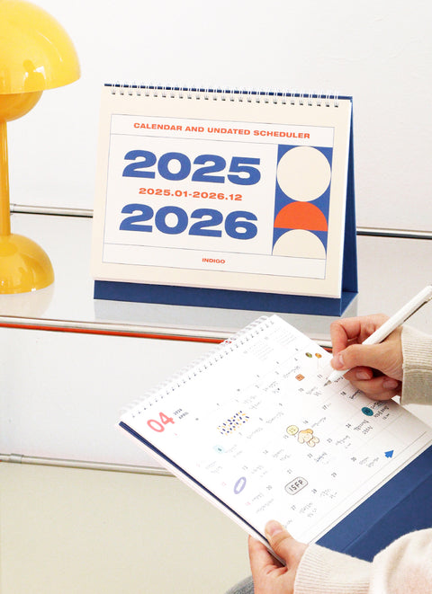 2025-2026 Desk Calendar + Undated Scheduler