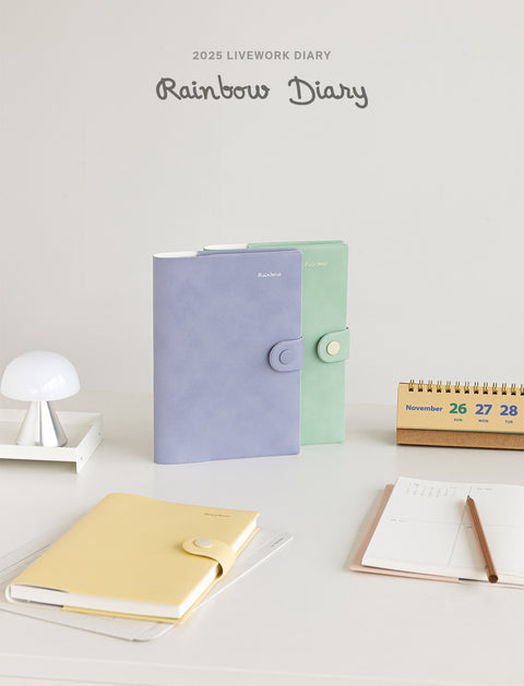 2025 Rainbow Weekly Diary L [4colors] | Weekly Planner