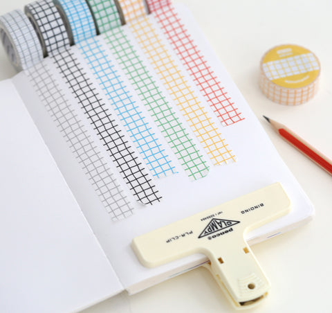 Crayon Check Masking Tape [6colors]