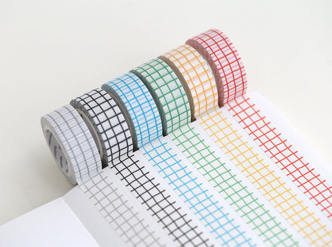 Crayon Check Masking Tape [6colors]