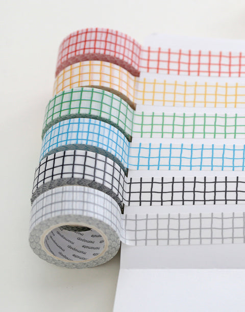 Crayon Check Masking Tape [6colors]