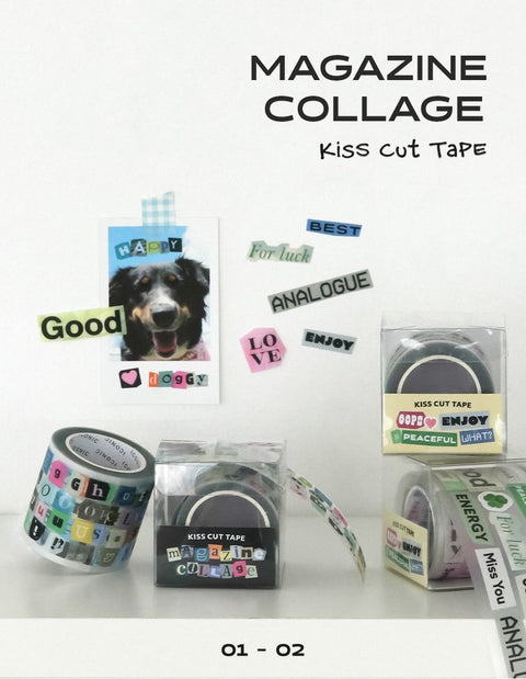 Magazine Collage Kiss Cut Tape [2types] | Alphabet