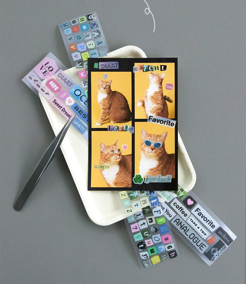 Magazine Collage Kiss Cut Tape [2types] | Alphabet