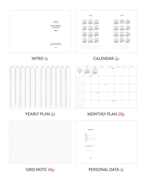 2025 The Planner L Monthly Planner [4colors]