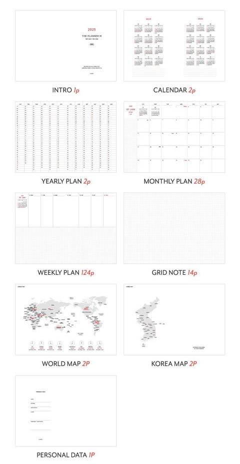 2025 The Planner M Weekly Planner [4colors]