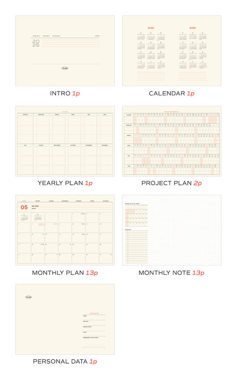 2025 Flow Monthly Planner A4 | 2025 Desk Calendar