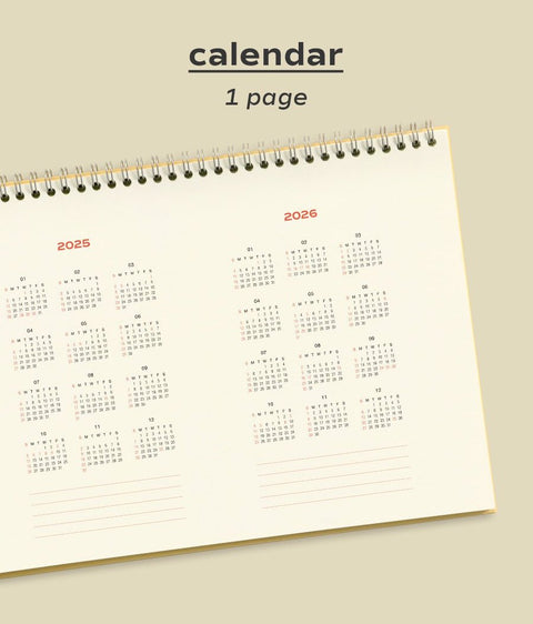 2025 Flow Monthly Planner A4 | 2025 Desk Calendar