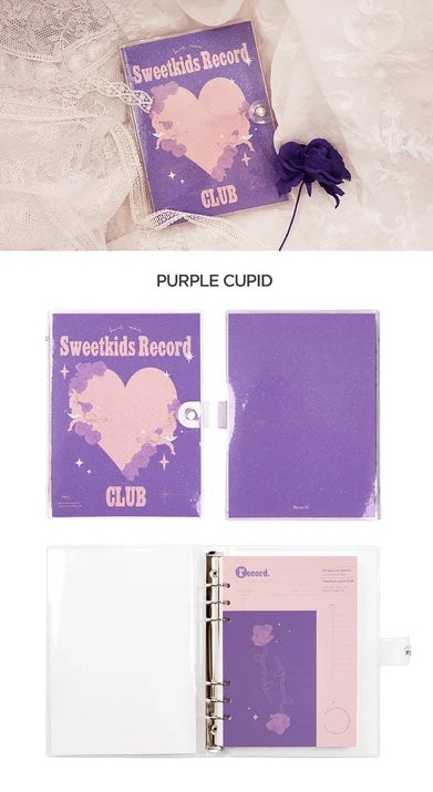 A5 6 Ring Twinkle Cover + Planner Inserts [Purple Cupid] | A5 Binder