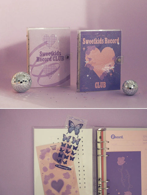 A5 6 Ring Twinkle Cover + Planner Inserts [Purple Cupid] | A5 Binder
