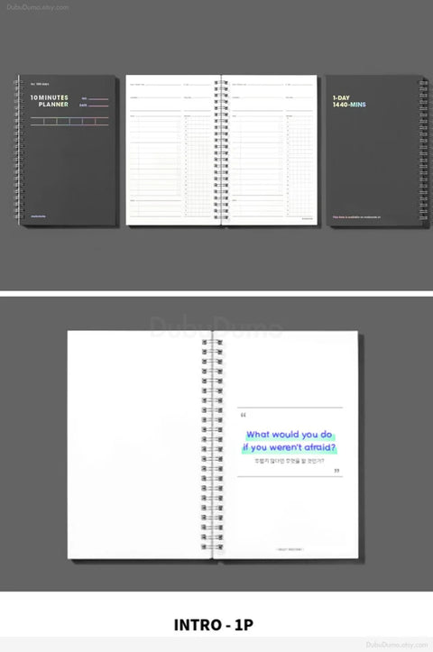 10 Minutes Planner 100 Days [Dark Gray]
