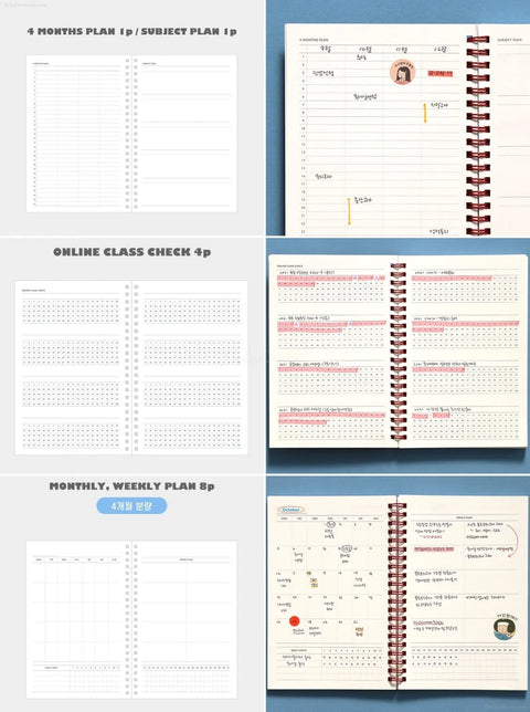 Study Planner for 4 months [5colors]