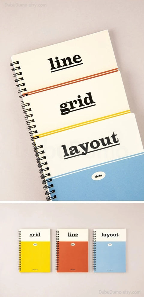 LIFE&PIECES A5 Spring Notebook [3types] | Line, Grid, Layout