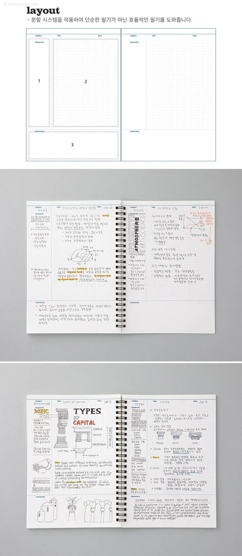 LIFE&PIECES A5 Spring Notebook [3types] | Line, Grid, Layout