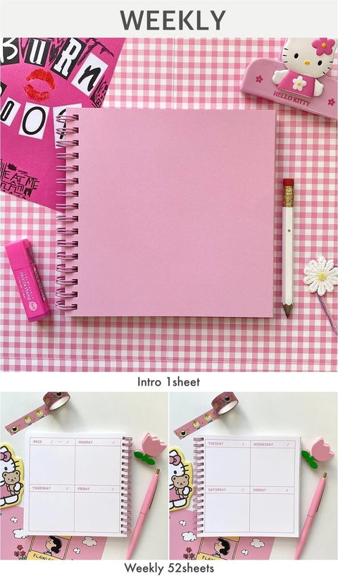 PINK COMPOSITION Weekly Planner | Weekly Diary