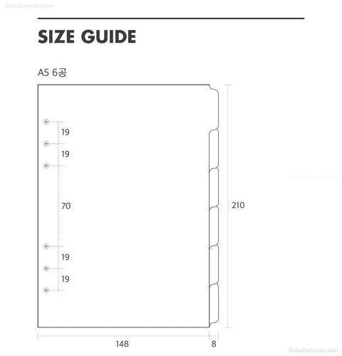 A5 Index Divider Tabs | Planner Inserts