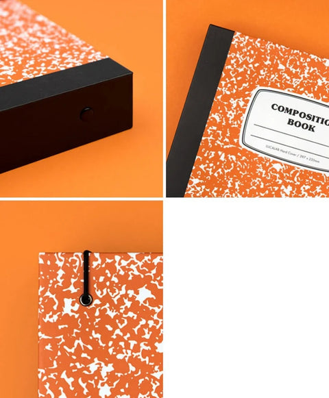 A5 Composition Hardcover Ring Binder 25R [Orange] | Black Ring