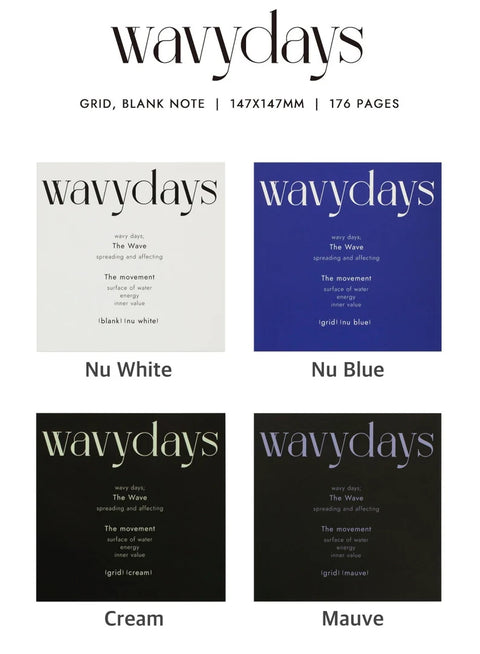 Wavydays Grid Notebook [2colors]