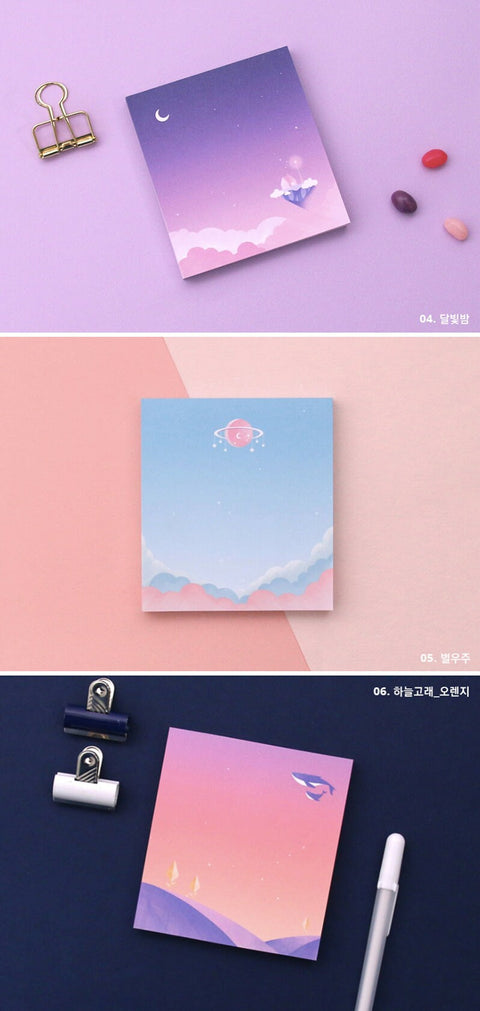 Moonlight Memo Pad v.2 | Notepad [6types]