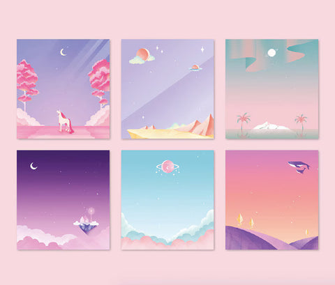 Moonlight Memo Pad v.2 | Notepad [6types]