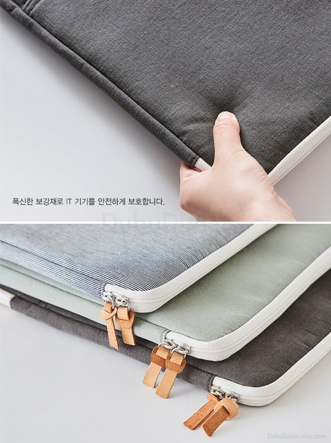 13" Canvas Laptop Pouch [3types]