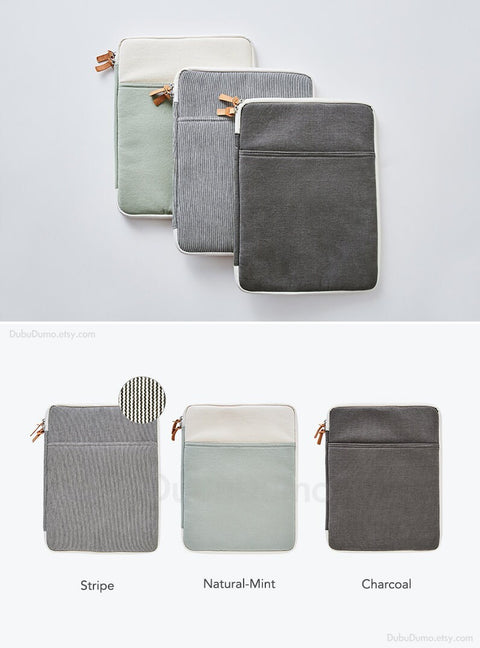 13" Canvas Laptop Pouch [3types]