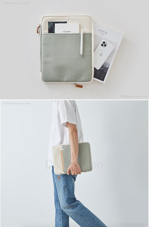 13" Canvas Laptop Pouch [3types]