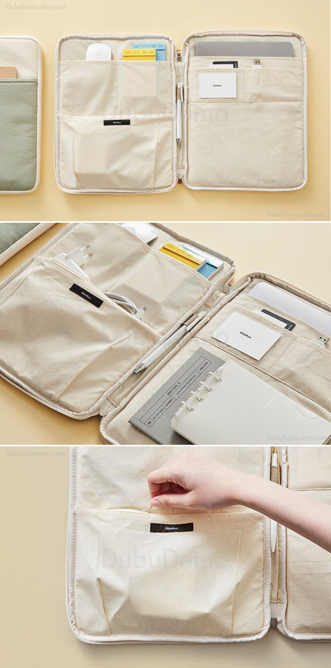 13" Canvas Laptop Pouch [3types]