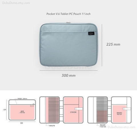 11" Pocket v.6 iPad Pouch [6colors]