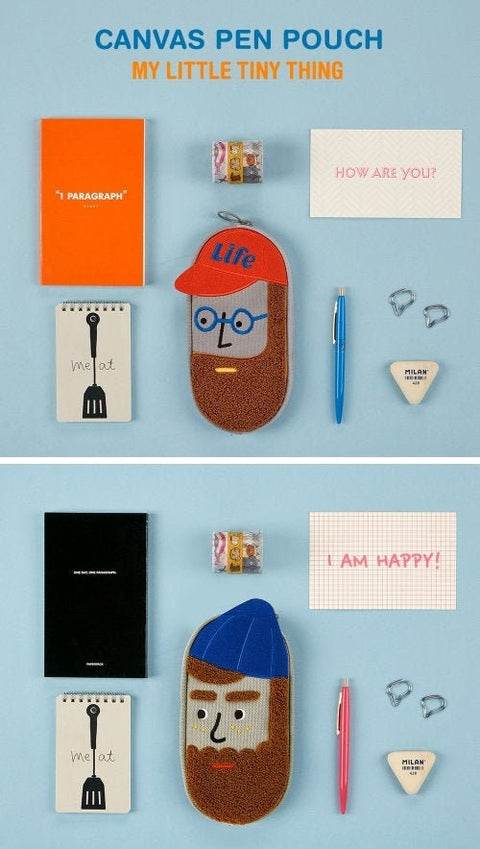 Beard Man Pencil Case [2types] | Pen Pouch