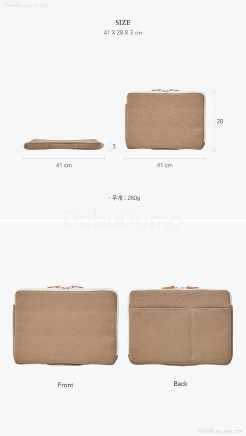 15" Peach Laptop Pouch [3colors]