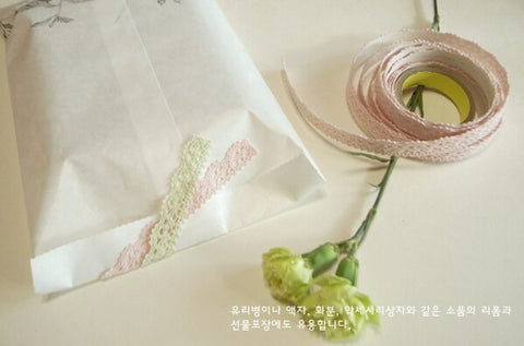 Cotton Lace Adhesive Tape _ Pastel [3colors] | DIY Tape