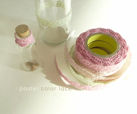 Cotton Lace Adhesive Tape _ Pastel [3colors] | DIY Tape