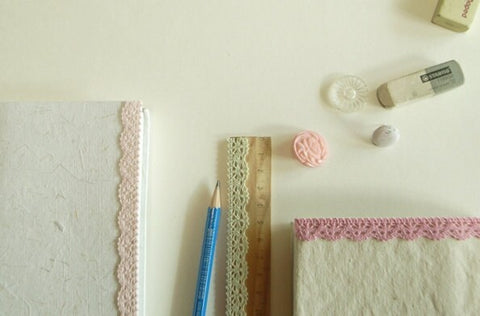 Cotton Lace Adhesive Tape _ Pastel [3colors] | DIY Tape