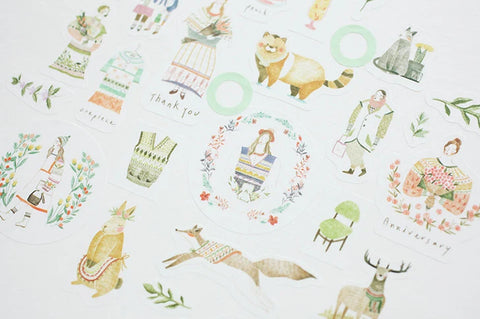 Mori Deco Sticker Pack | 9sheets | illustration & Label Sticker