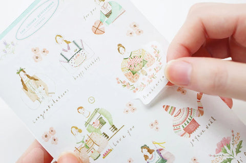 Mori Deco Sticker Pack | 9sheets | illustration & Label Sticker