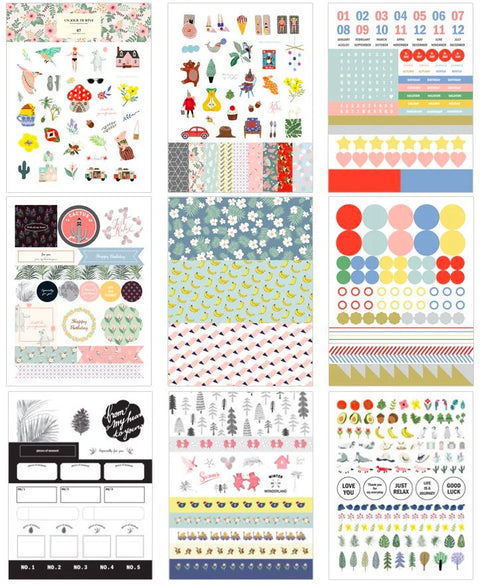 Deco Stickers Pack ver.7 | 9 sheets