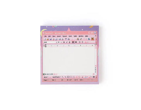 Moonlight Word Pink Memo Pad S