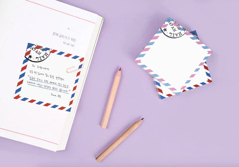 Postcard Memo Pad [Pastel] | Postal Card Notepads | 100sheets