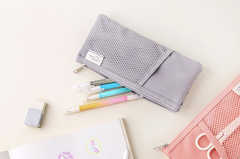 Mesh Pocket Folder Pencil Case [6colors]