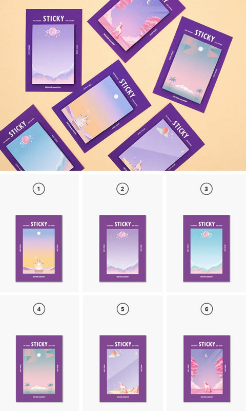 Moonlight Sticky Notes [6types]