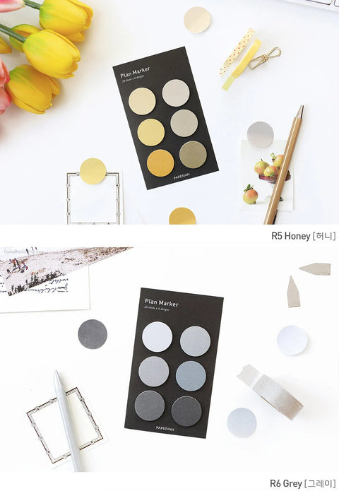 Plan Marker Round Sticky Notes [6colors] | Bookmark Tabs
