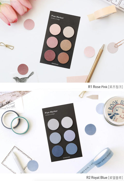 Plan Marker Round Sticky Notes [6colors] | Bookmark Tabs