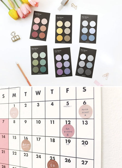 Plan Marker Round Sticky Notes [6colors] | Bookmark Tabs