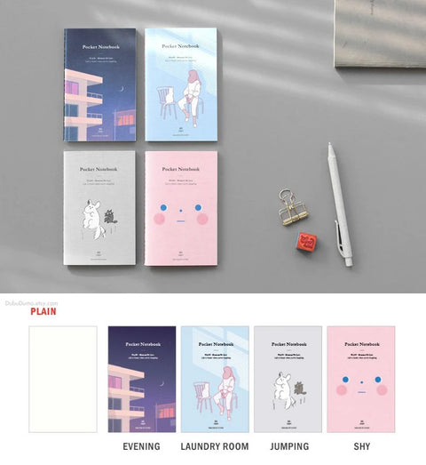 Pocket Notebook v.2 _ Plain [4types] | Blank Notebook