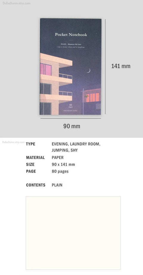 Pocket Notebook v.2 _ Plain [4types] | Blank Notebook