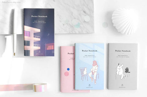 Pocket Notebook v.2 _ Plain [4types] | Blank Notebook
